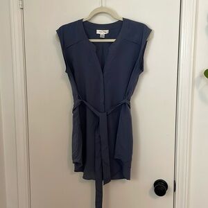 Motherhood Maternity Blue Sleeveless Belated Tunic